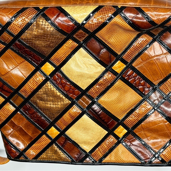 Accents by Sharif Patchwork Leather Handbag - Picture 6 of 10